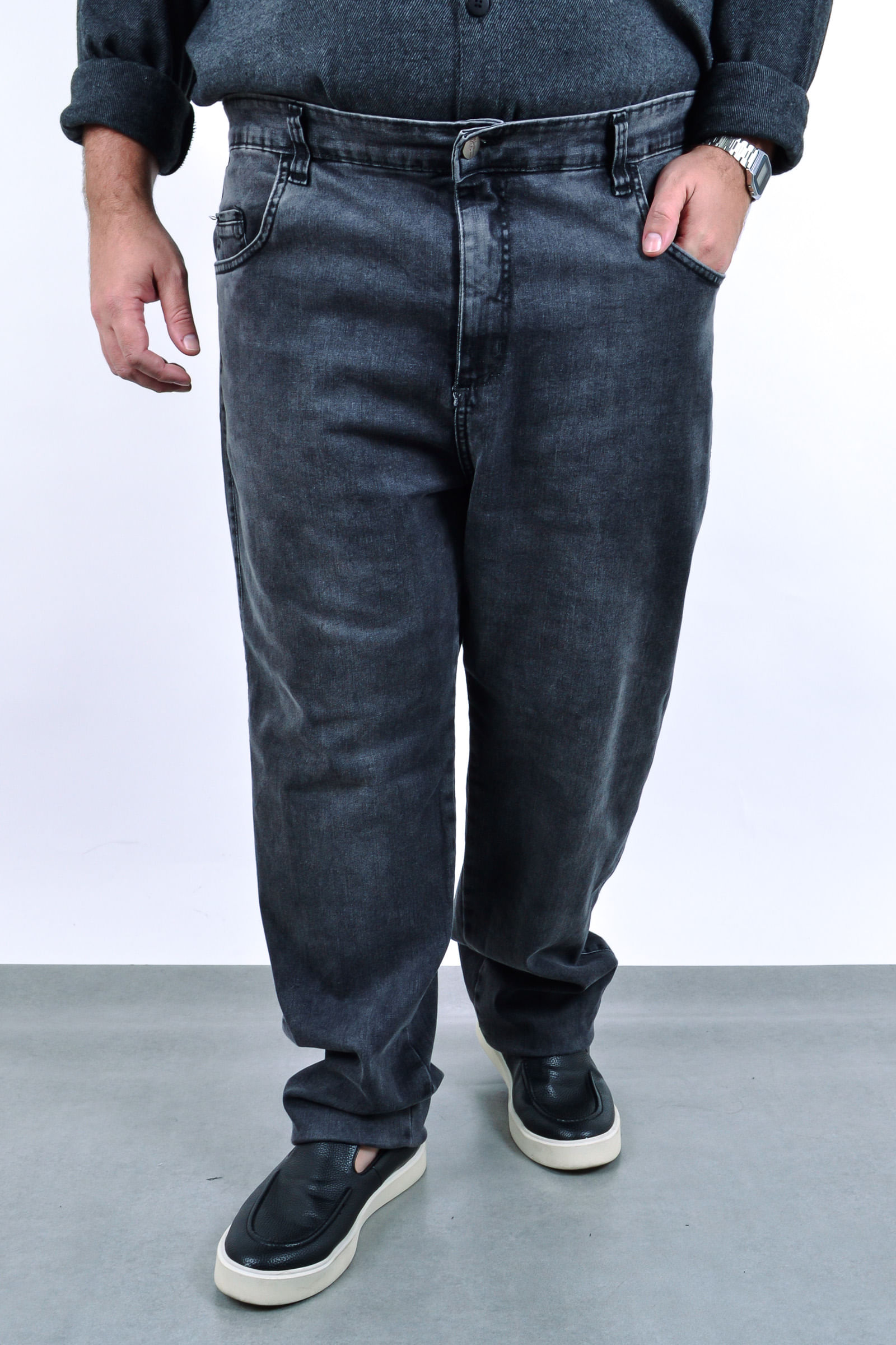 Calca reta black jeans estonada masculina_0103_3